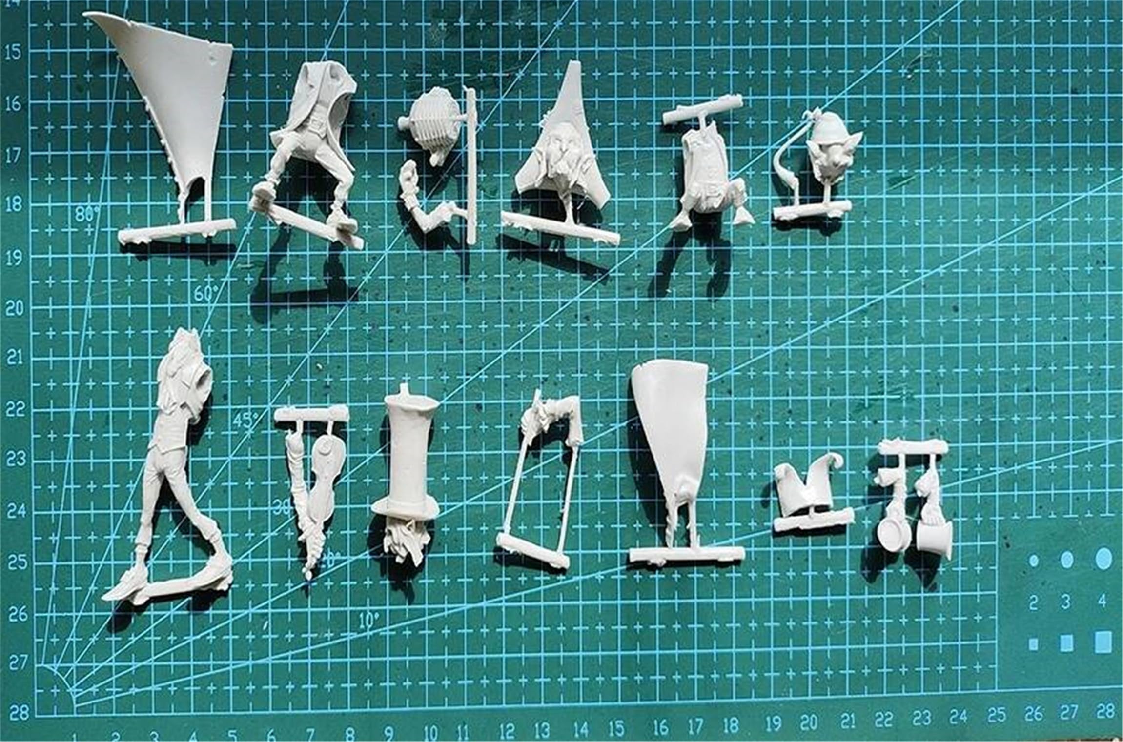 1/32 Ancient Elf Wizard Kit de modelismo en Resina sin Pintar ni Montar (3 Personas) //Ji5s-9