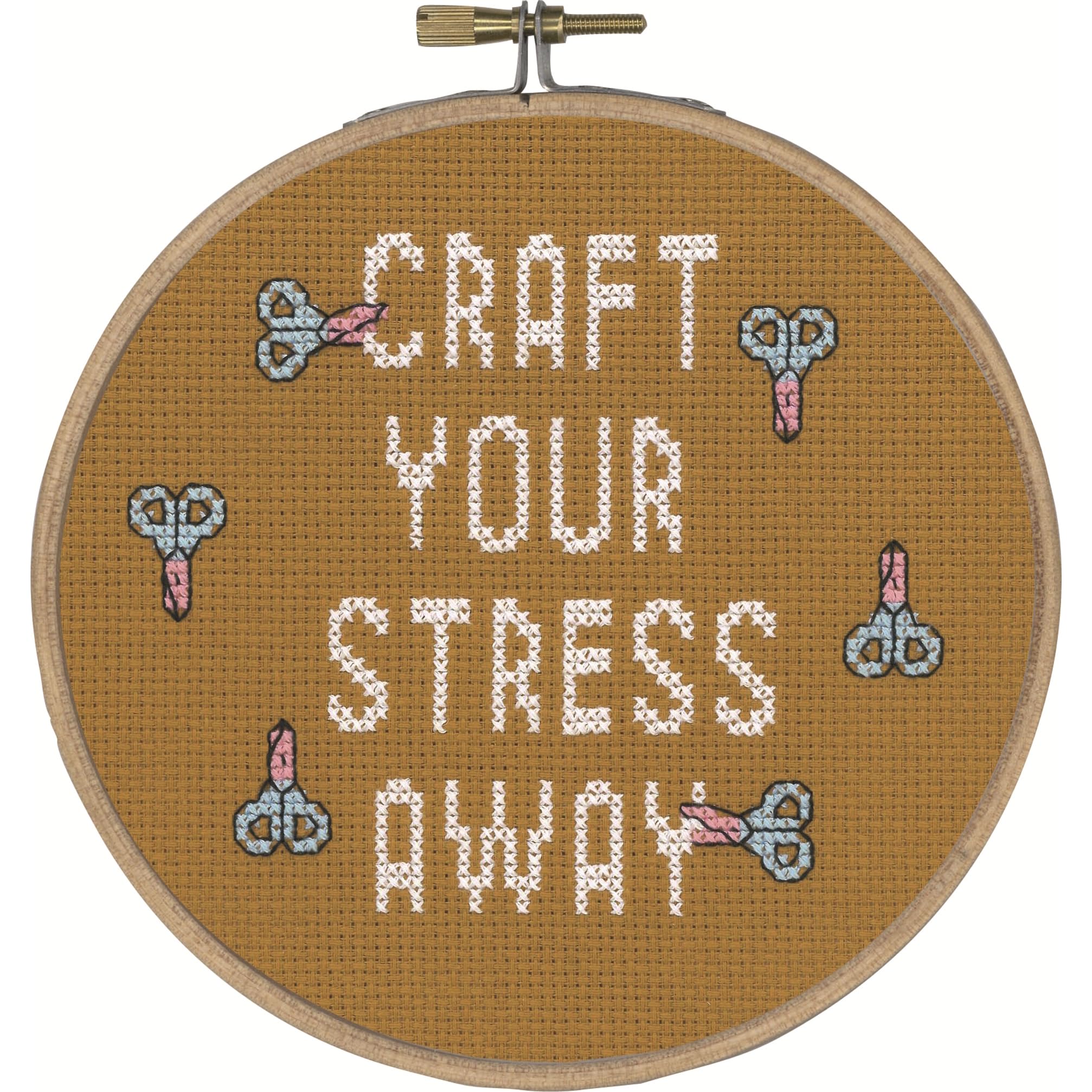 Permin Counted Cross Stitch Kit with Hoop - Craft Your Stress