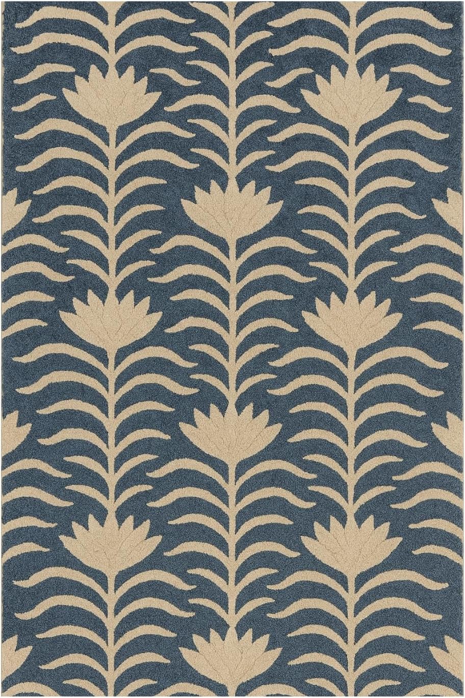 Midnight Lotus Hand Tufted New Zealand Wool Rug Wool Rug