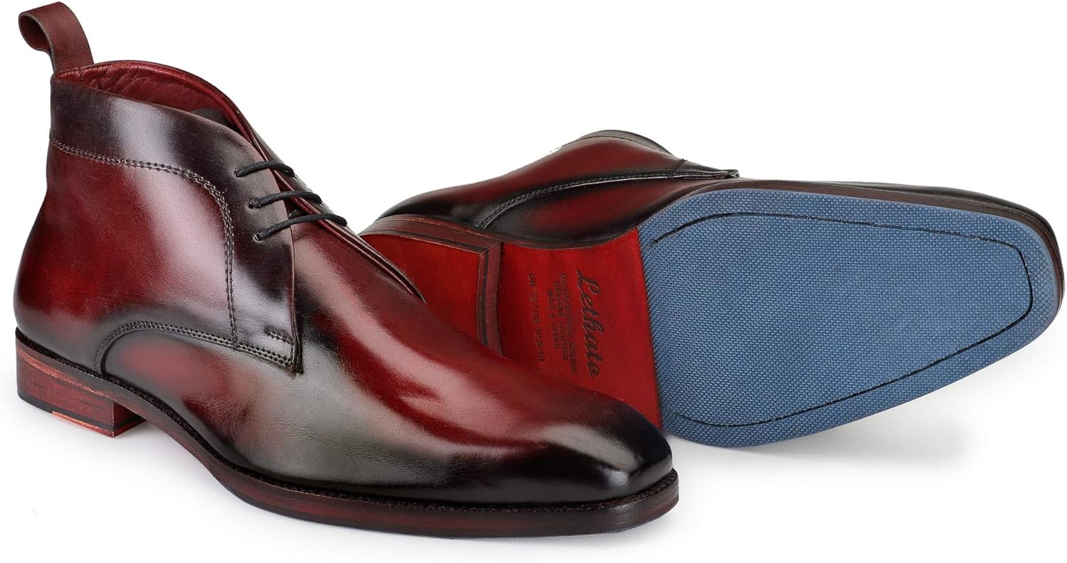 Lethato Men’s Modern Classic Calfskin Leather Chukka Boots - Image 2