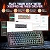 ATTACK SHARK X82PRO HE 75% Kablosuz Gaming Klavye – Hall Effect Manyetik Switch, Rapid Trigger, 0.01mm Ayarlanabilir Tepki Noktası, 8K Polling Rate, Hot-Swap, RGB – PC Oyuncuları (Black Contour Line)
