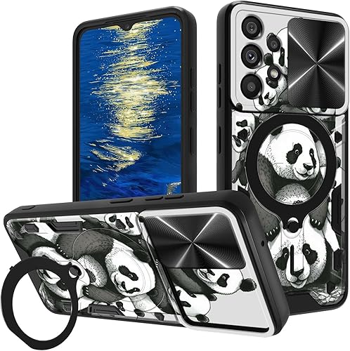 Vista 441 de Funda protectora híbrida para Samsung Galaxy A53 5G de 6.5 pulgadas y anillo giratorio de 360 grados, función atril, híbrida, de doble capa