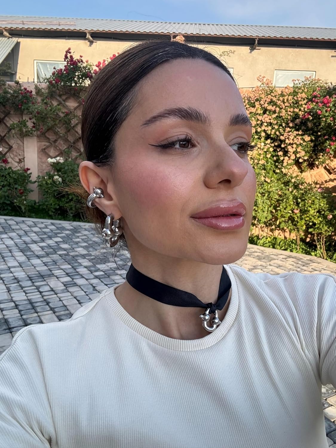 UHI Jewelry and More 925 Sterling Silver Vogue Ear Cuff, Silver, Sphere Accent Design