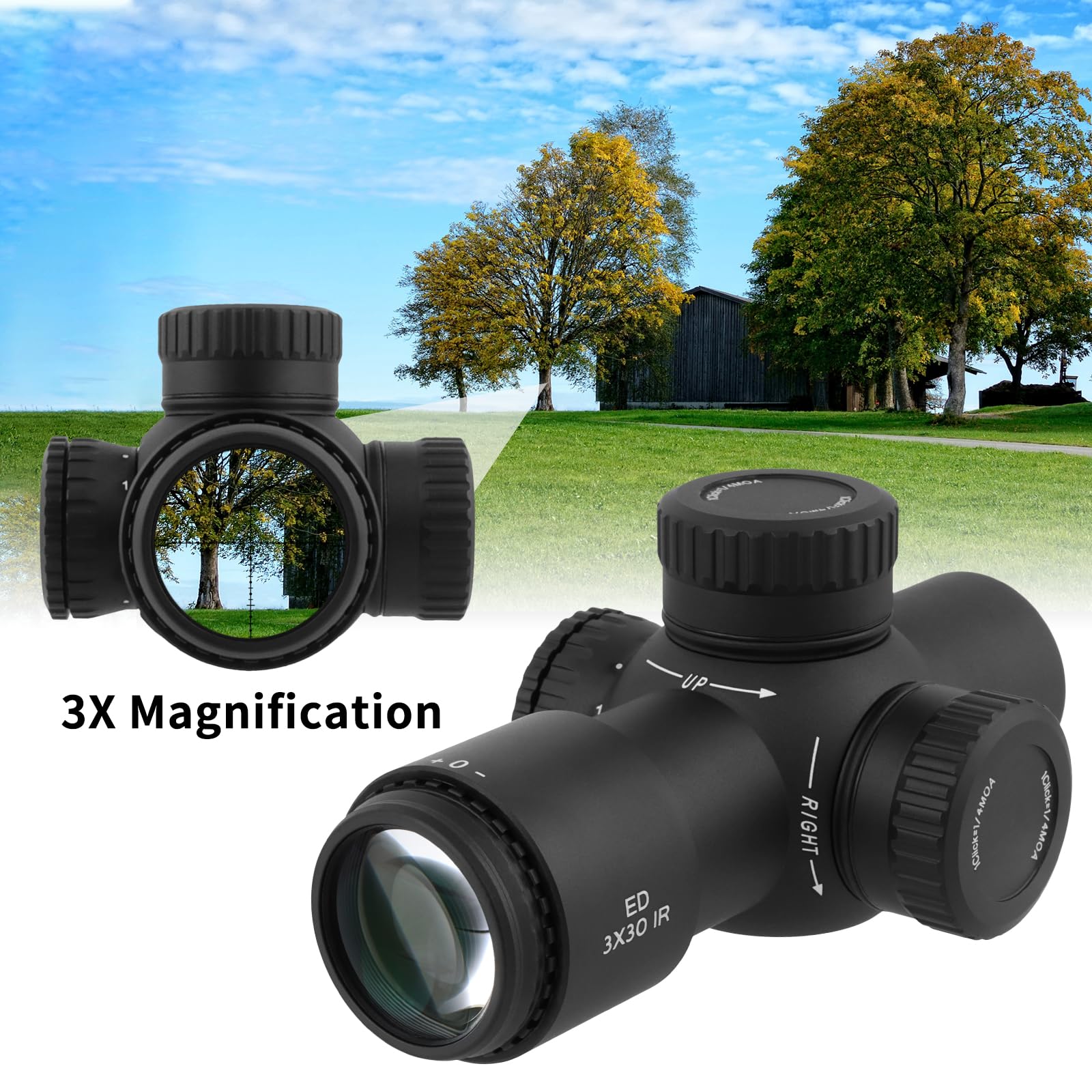 Amazon.co.jp: FOCUHUNTER 3x30 ライフルスコープ プリズムスコープ