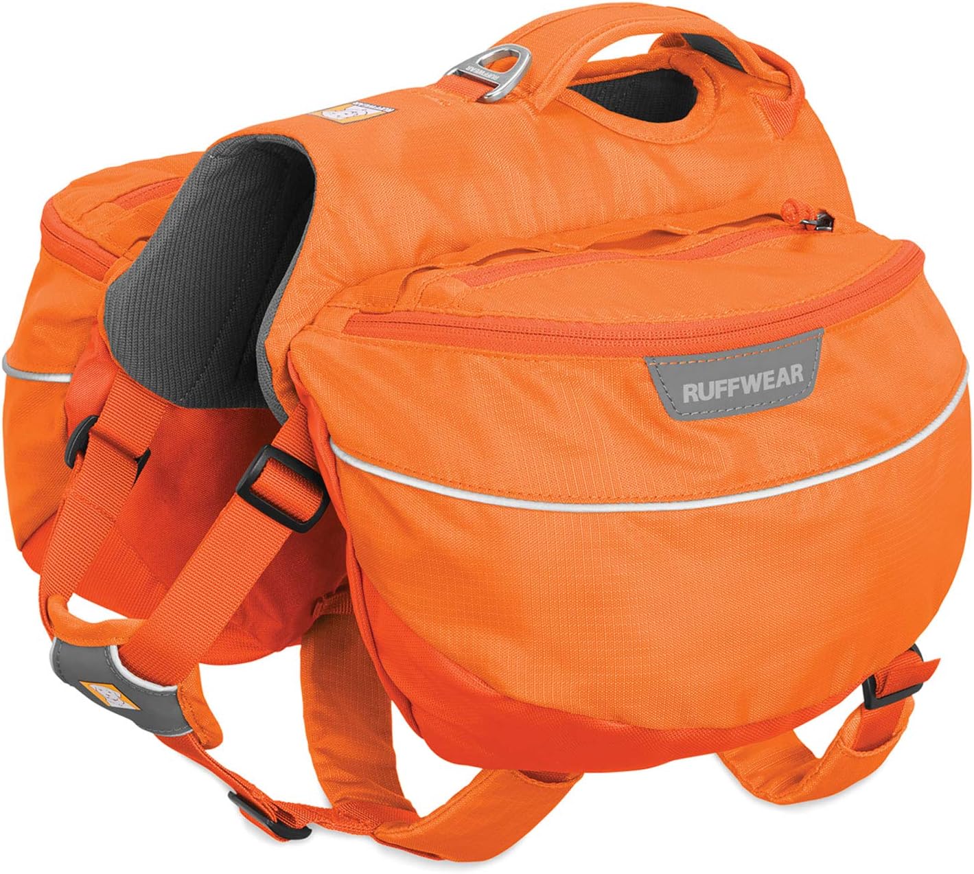 RUFFWEAR Hiking Pack for Dogs, Large to Very Large Breeds, Adjustable Fit, Size: Large/X-Large, Orange Poppy, Approach Pack