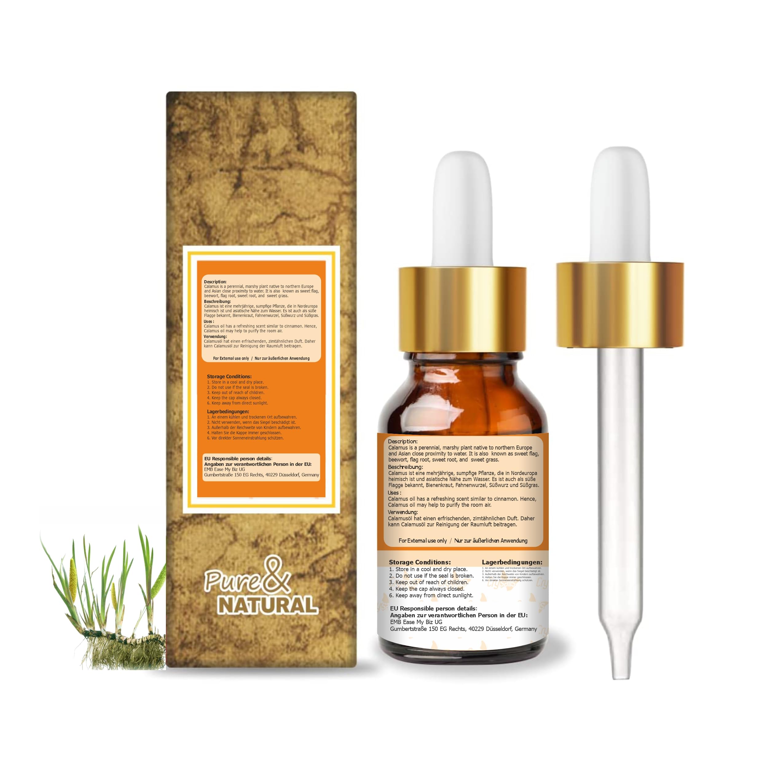 Crysalis Calamus (Acorus Calamus) Oil - 30ml/1.01 Fl oz