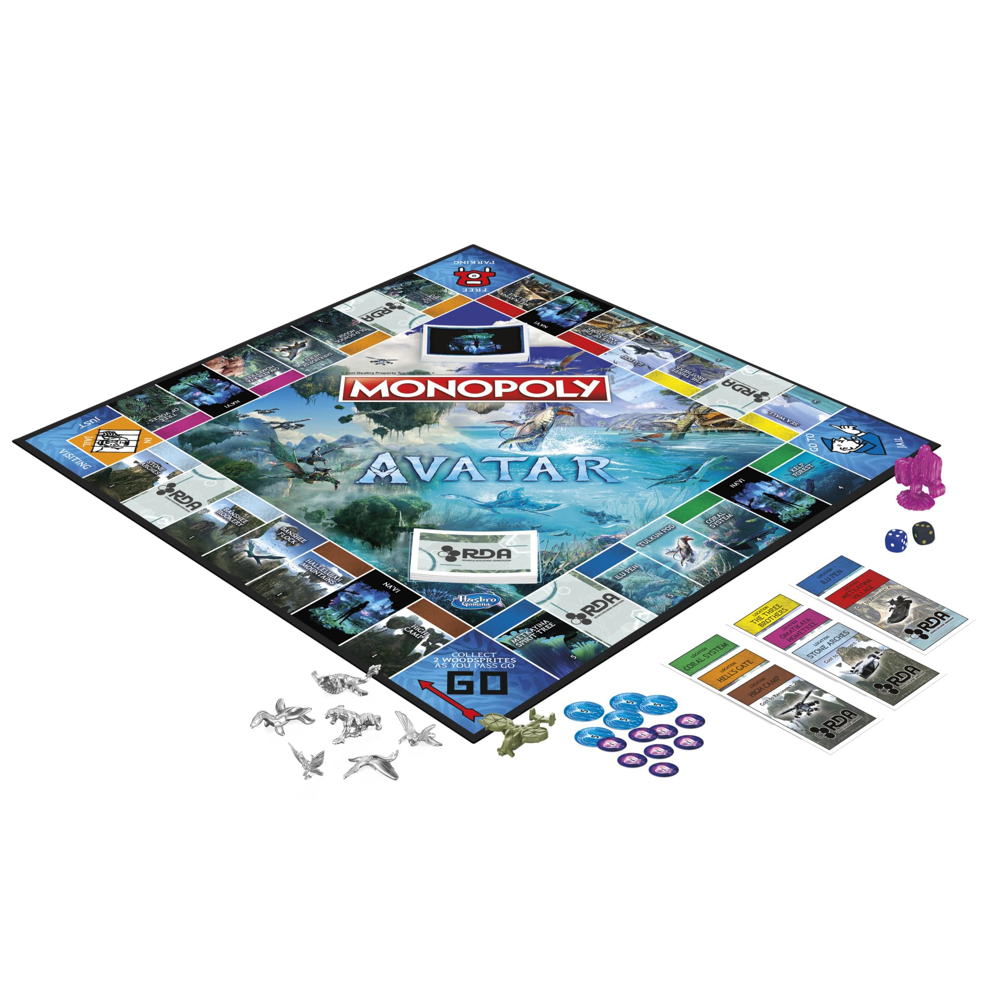 Monopoly: Avatar Edition Jeu de société pour enfants de 8 ans et plus, jeux familiaux pour 2 à 6 joueurs, jeux pour enfants, cadeaux d'avatar