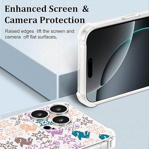 Vista 59 de Roemary Buffertech - Funda protectora para iPhone 14 Plus con diseño Golden Retriever, diseño de arcoíris con protector de pantalla