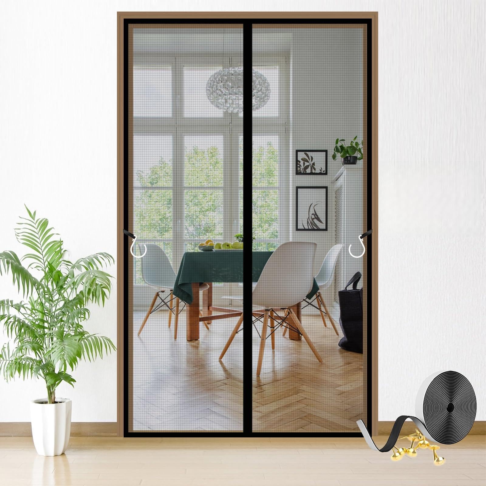 Moustiquaire porte magnétique fini les moustiques dans la chambre 80x270