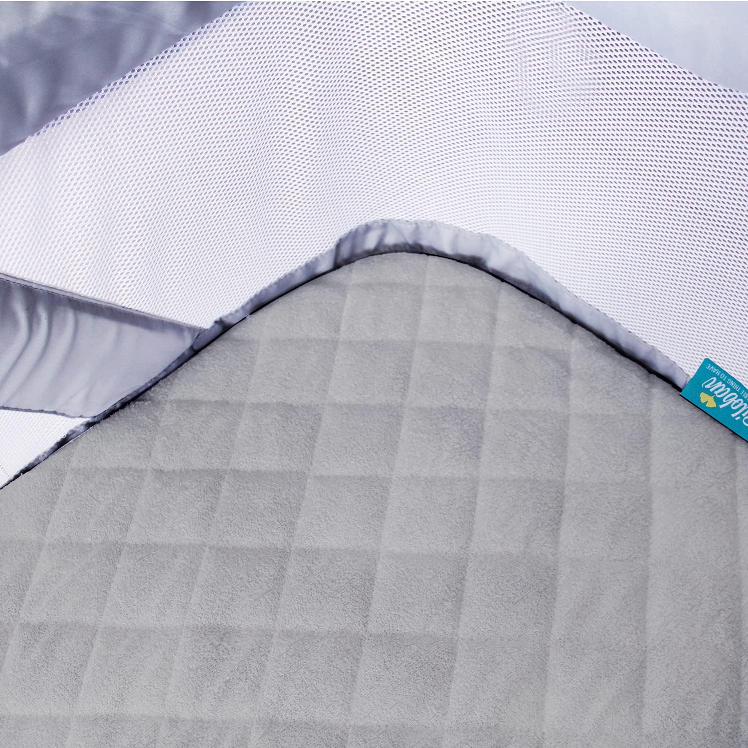 Bassinet Mattress Pad Cover Compatible with Baby Delight Beside Me Dreamer Bassinet, 2 Pack, Waterproof Quilted Ultra Soft Bamboo Sleep Surface, Breathable and Easy Care, Grey : Everything Else