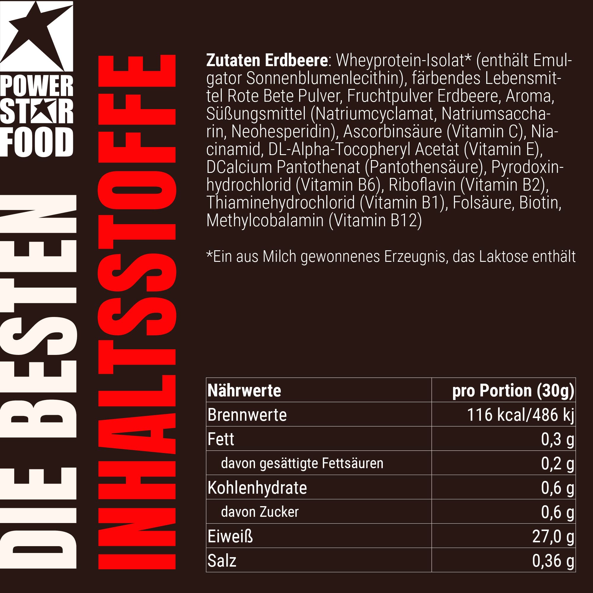 Powerstar 100% CFM WHEY ISOLATE 1kg | 96,5% Protéine s.s. | Poudre de protéine pour la musculation | Fabrication allemande | Protein Powder hautement dosée à base de lait de pâturage | Fraise