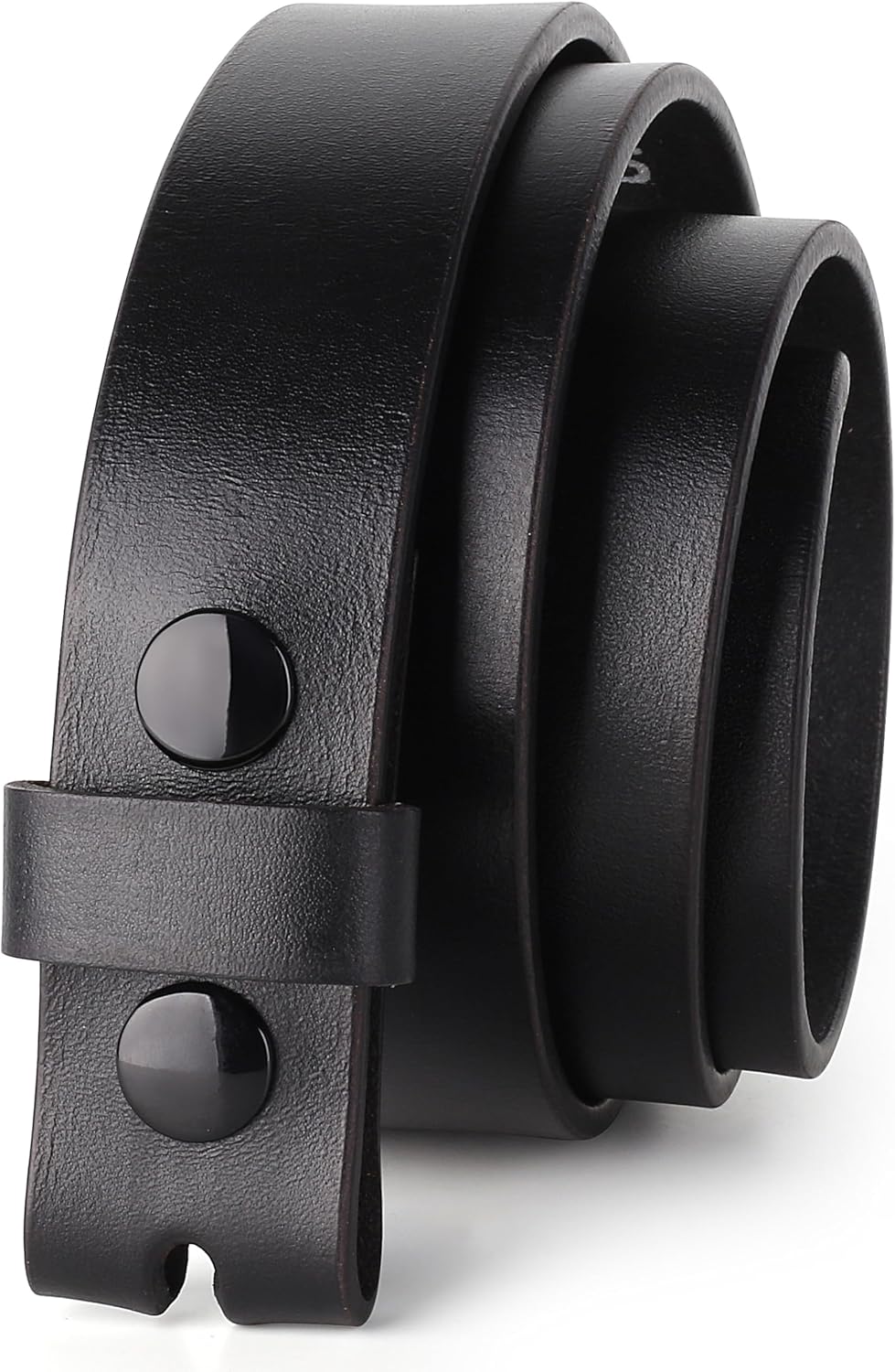 F&L CLASSIC Belt for Buckles 100% Full Grain One Piece Leather Belt, w/Snaps for Interchangeable Buckles,1.25" wide,