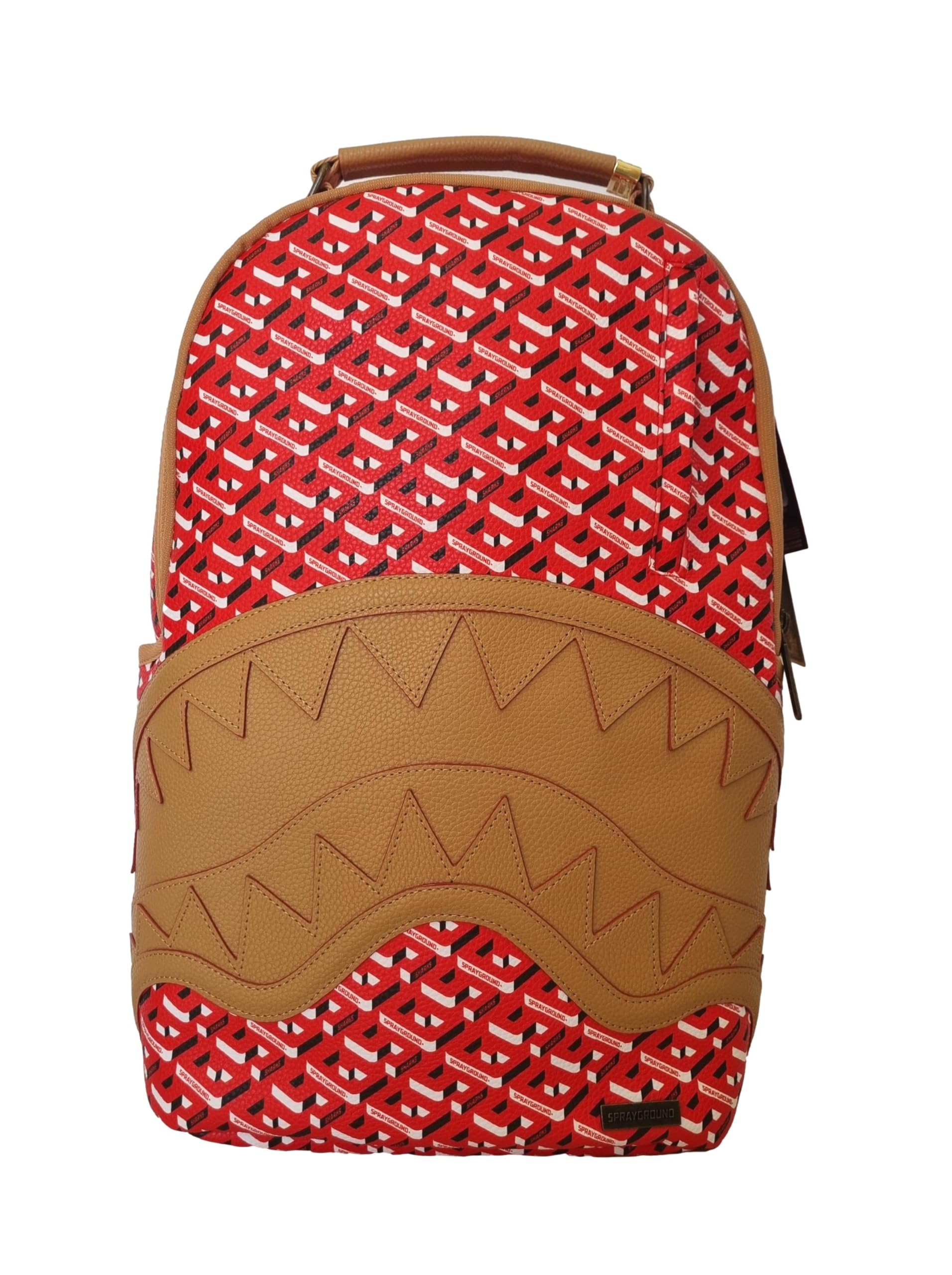 Sprayground910B5432NSZ 3DSG Limited Edition Backpack Red Beige, red, M