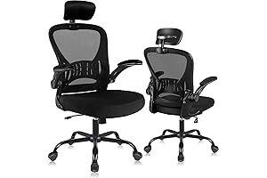 Foldable Chair, Office Chair Ergonomic Desk Chair, Comfort Adjustable Height Chair with Wheels