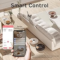 Vista 3 de iPettie Donut Frost - Dispensador automático de 6 comidas WiFi para gatos con control por aplicación, comedero automático para gatos de comida seca