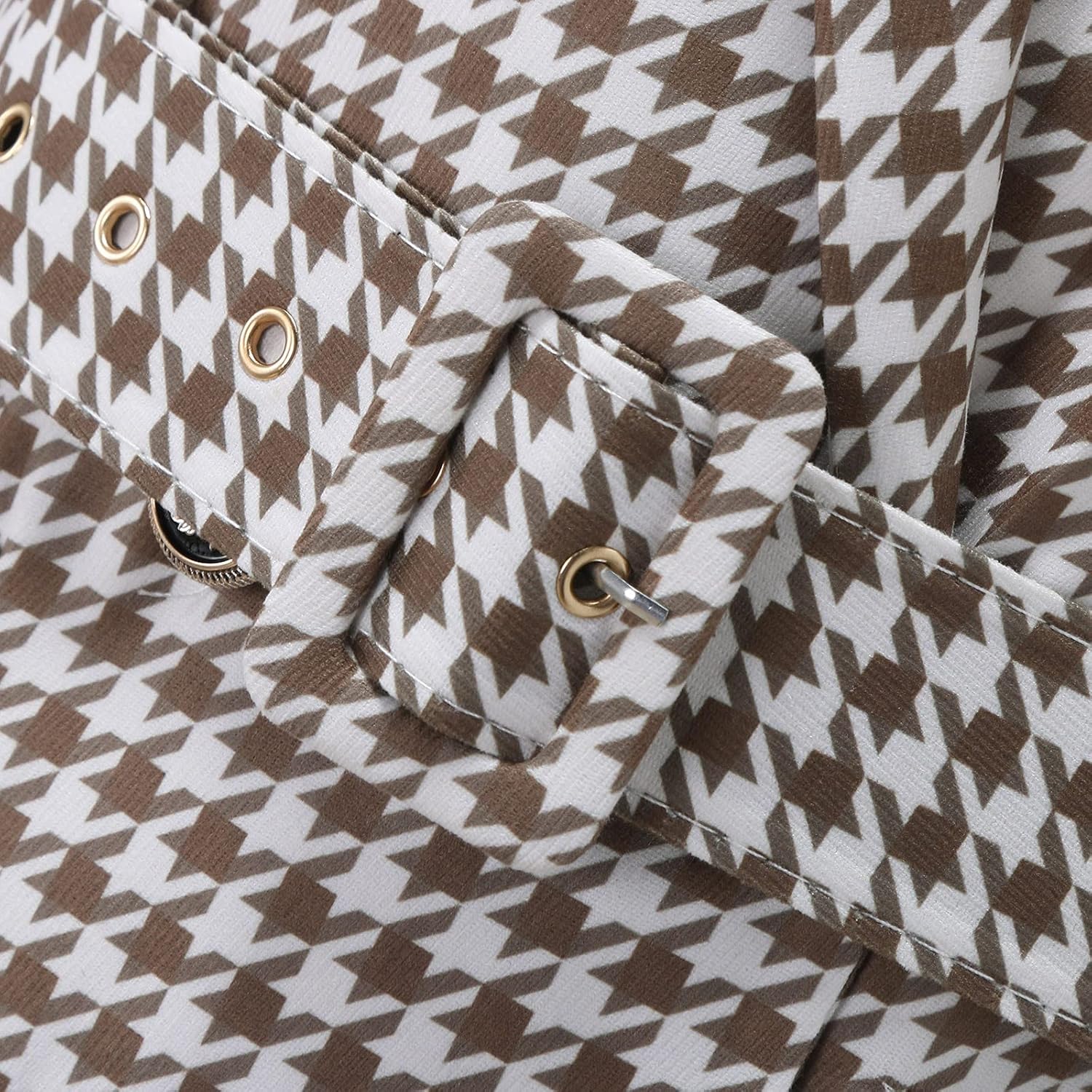 レディースオーバーコート厚手クラシックボタンダウンチェック柄プリントウィンターラペルアウターコートジャケット包帯ベルト付き レディー