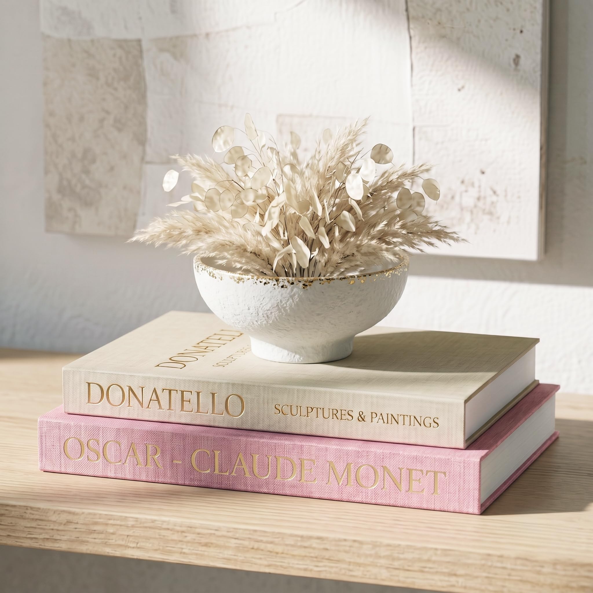 Decorative Faux Books for Home Decor, Pink - Beige, Set of 2 Book Boxes | Secure Magnet C…