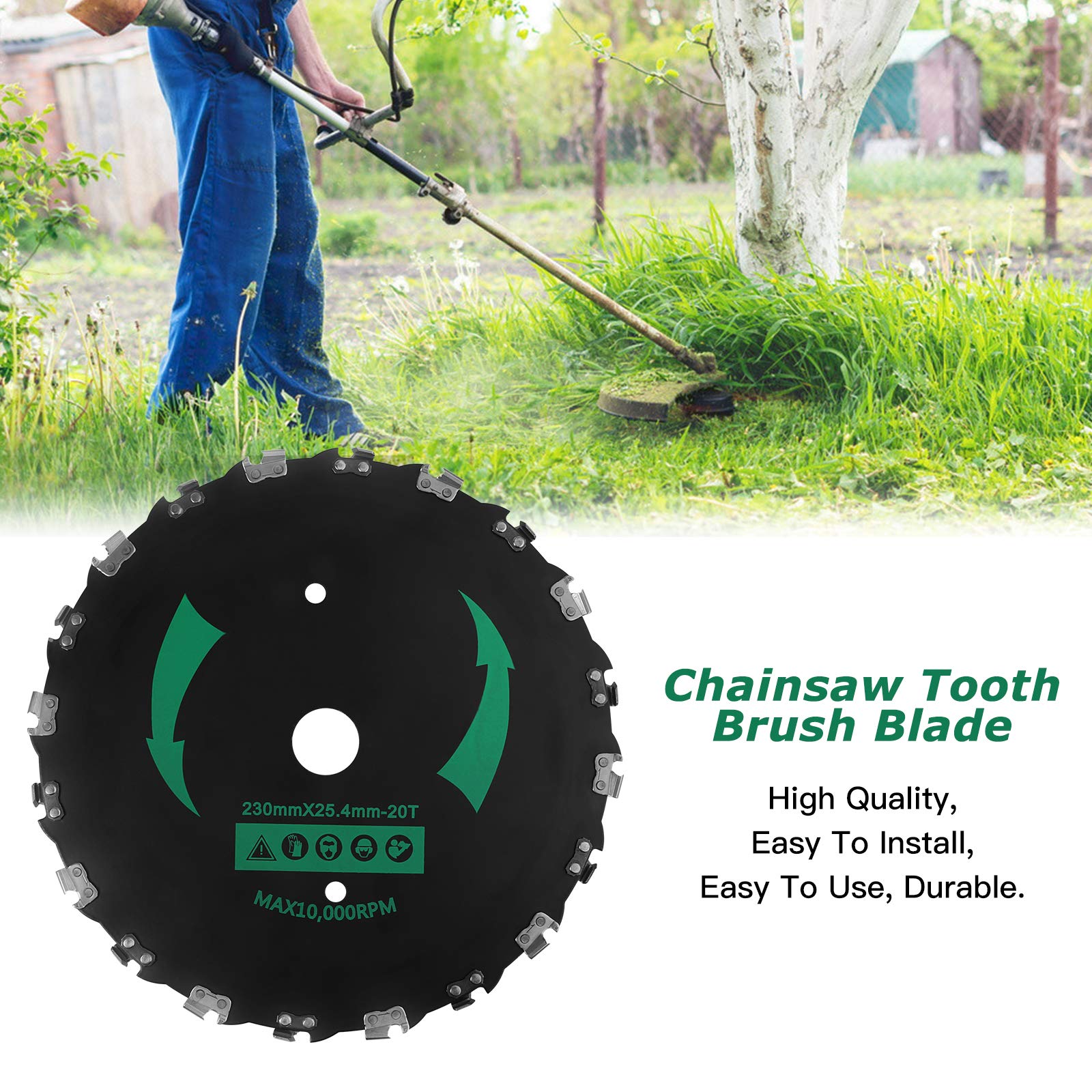 EXCELFU 9" x 20T Chainsaw Tooth Brush Cutter Blade for Cutter, Trimmer