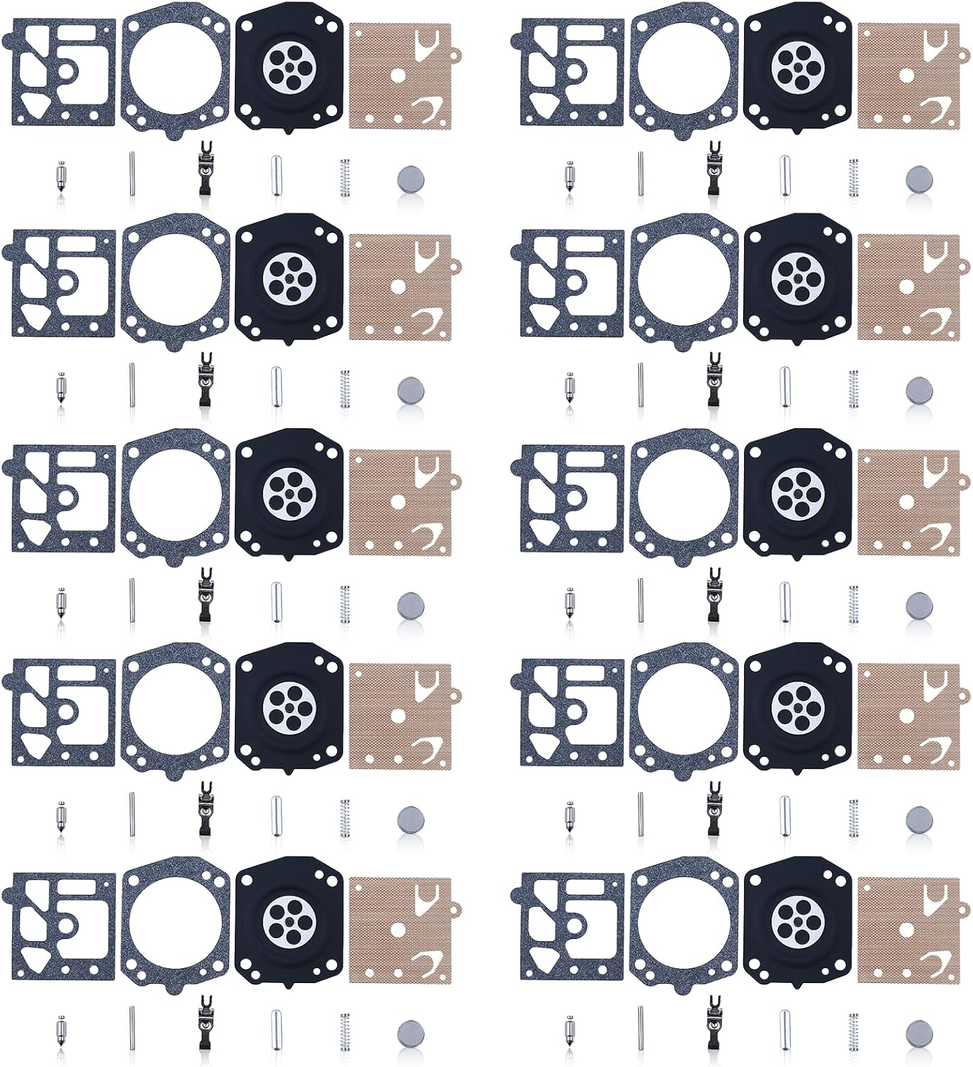 AUMEL 10 Pcs K10-HD Carburetor Repair Kit for Stihl MS461 MS441 MS440 MS361 MS341 046 044 MS390 039 MS290 029 MS280 MS270 Chainsaw BR340 BR380 BR400 BR420 BR420C Leaf Blower Replace for Walbro K10-HD