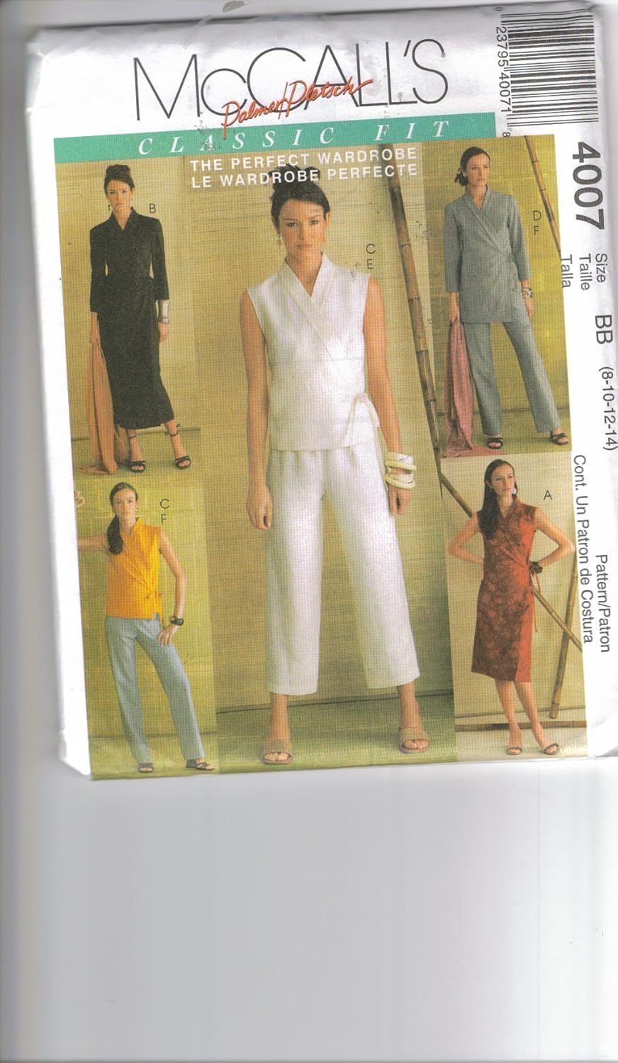 McCall's Palmer/Pletsch Classic Fit Pattern 4007 ~ Misses' Dress, Tops & Pants, All in Two Lengths ~ 8-10-12-14