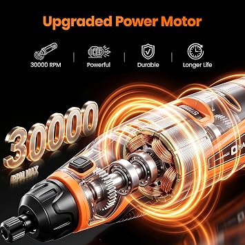 HARDELL 12V Cordless Rotary Tool Kit 6-Speed 30000RPM Rotary 94 Accessories