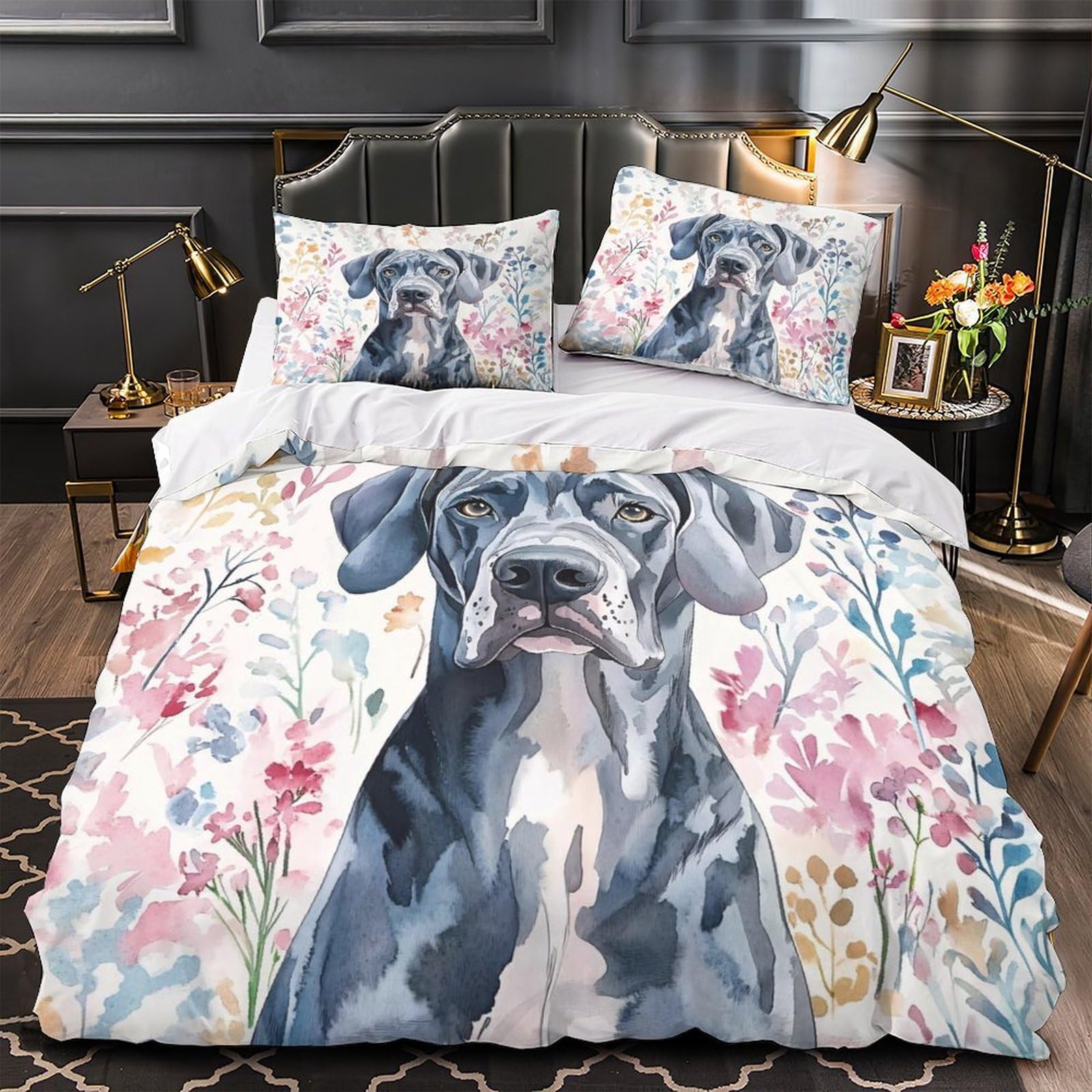 Housse de couette corbeau gothique pour chambre d'ado mystique