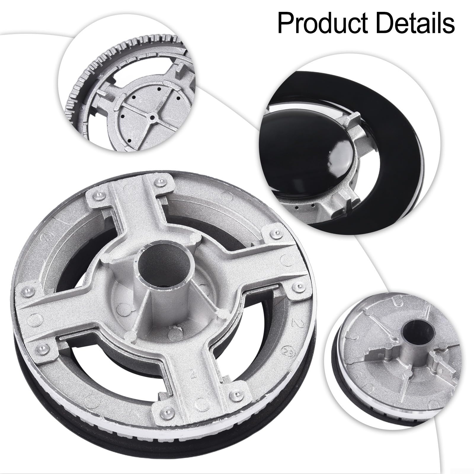ReachMall Juego de quemadores de cocina, juego de sombreros de cocina, tapa de estufa, quemador de gas, tapa de llama para la mayoría de quemadores de estufa de gas (plano), FD3GZ104OTA19K2AER92XQX