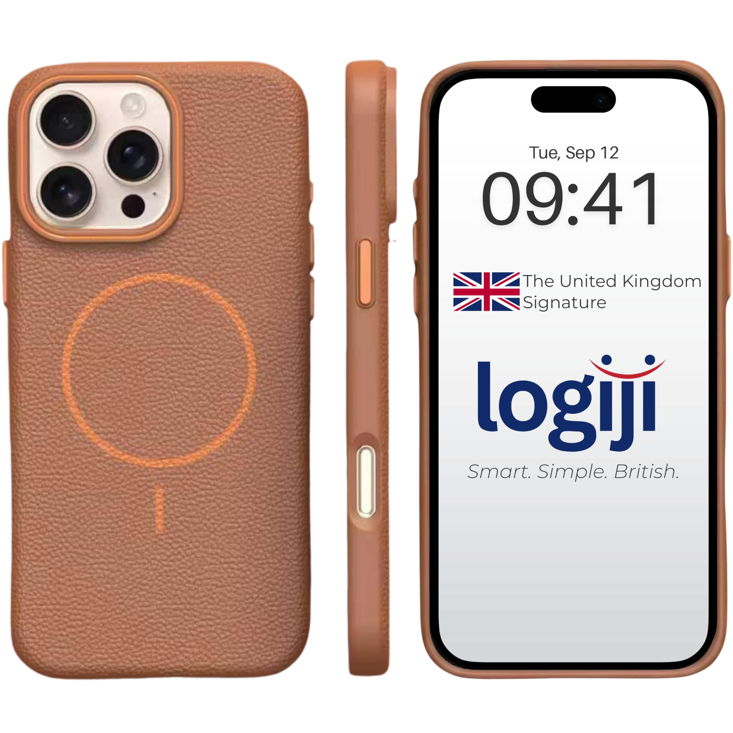 Logiji Ladera iPhone 13 Kılıf - Vintage Deri Efektli Tasarım