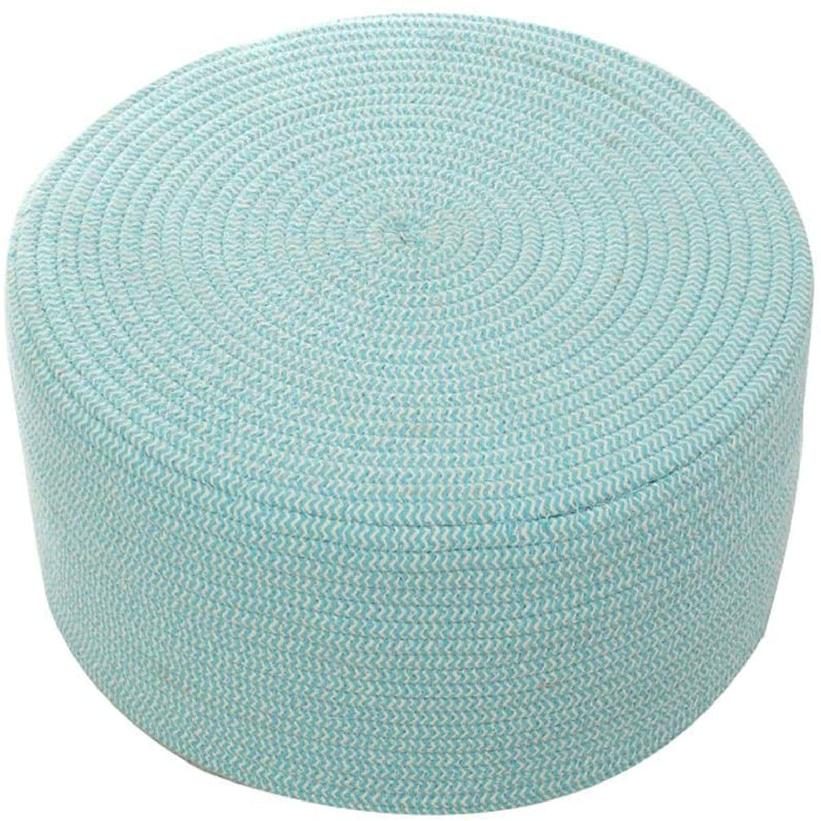 Repose-pieds rond ergonomique avec coussin de siège bleu tressé