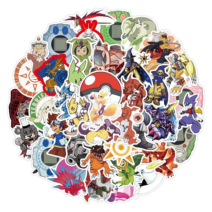 Buy 50pcs Digimon Adventure Stickers Cool Anime Stickers for Laptop