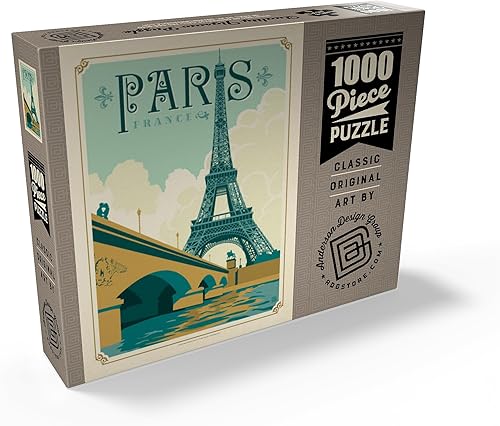 Miniatura 2 de MyPuzzle France París, póster vintage, rompecabezas de 1000 piezas para adultos