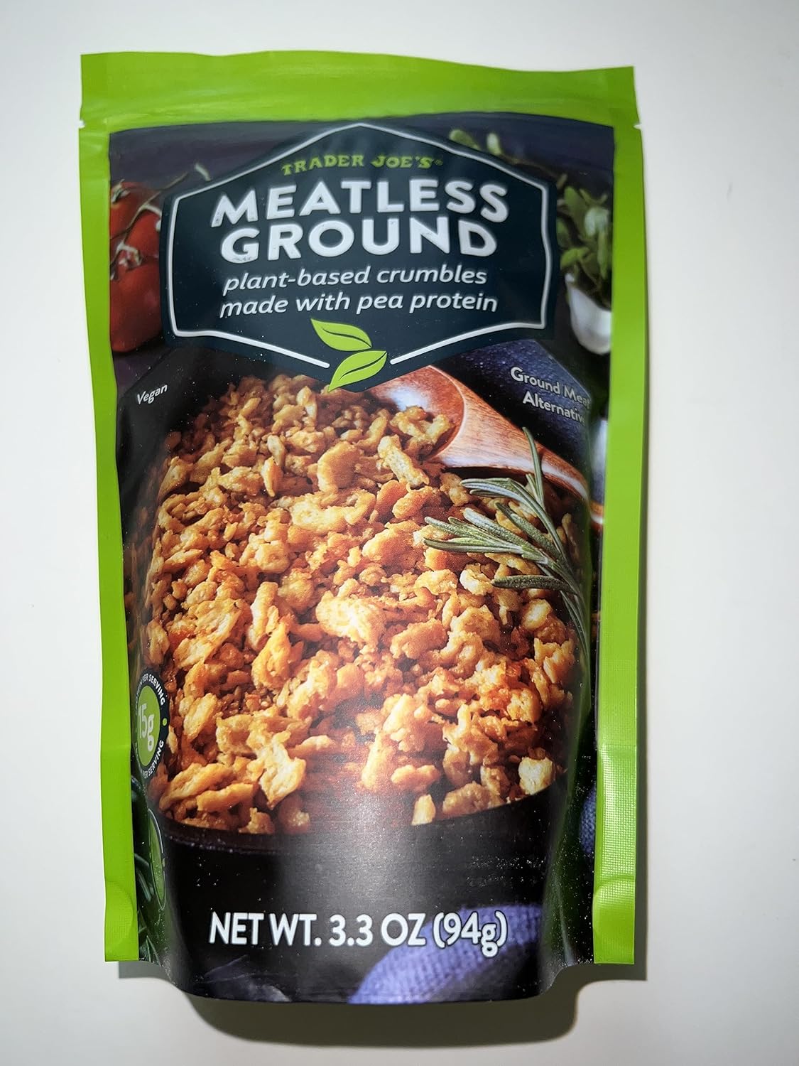 Trader Joe's Meatless Ground Plantbased crumbles made with