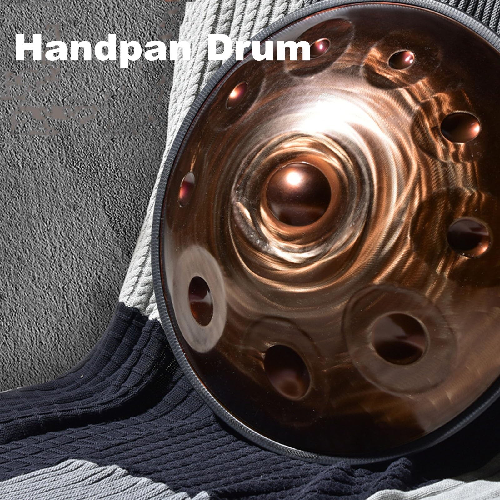 Prremium 432Hz Handpan Drum for Adults and Kids 440Hz Steel Hand Pan Drum Set with 9 Notes 10 Notes 12 Notes 22 Inches (Color : 12 notes, Size : 440Hz)