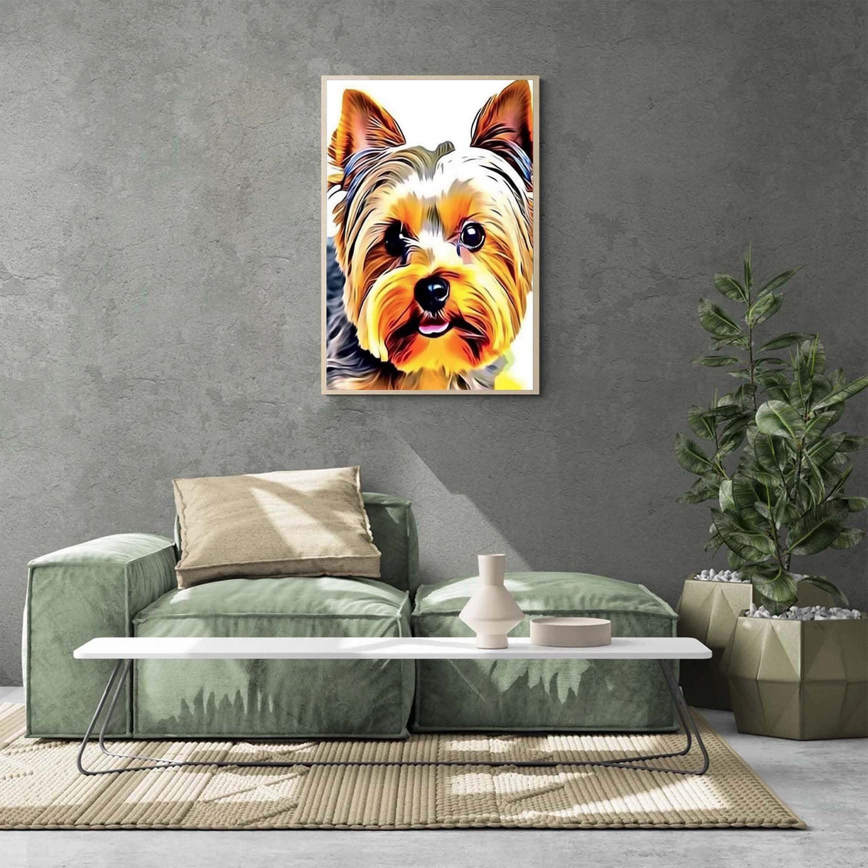 Ginfonr 5D Diamond Painting Labrador Cane Nero Kit Completo, Diamante Pittura Animale Con Kit Numerici Pittura Per Trapano Completa Con Decorazioni Da Parete Diamonds Arts 30 * 40cm