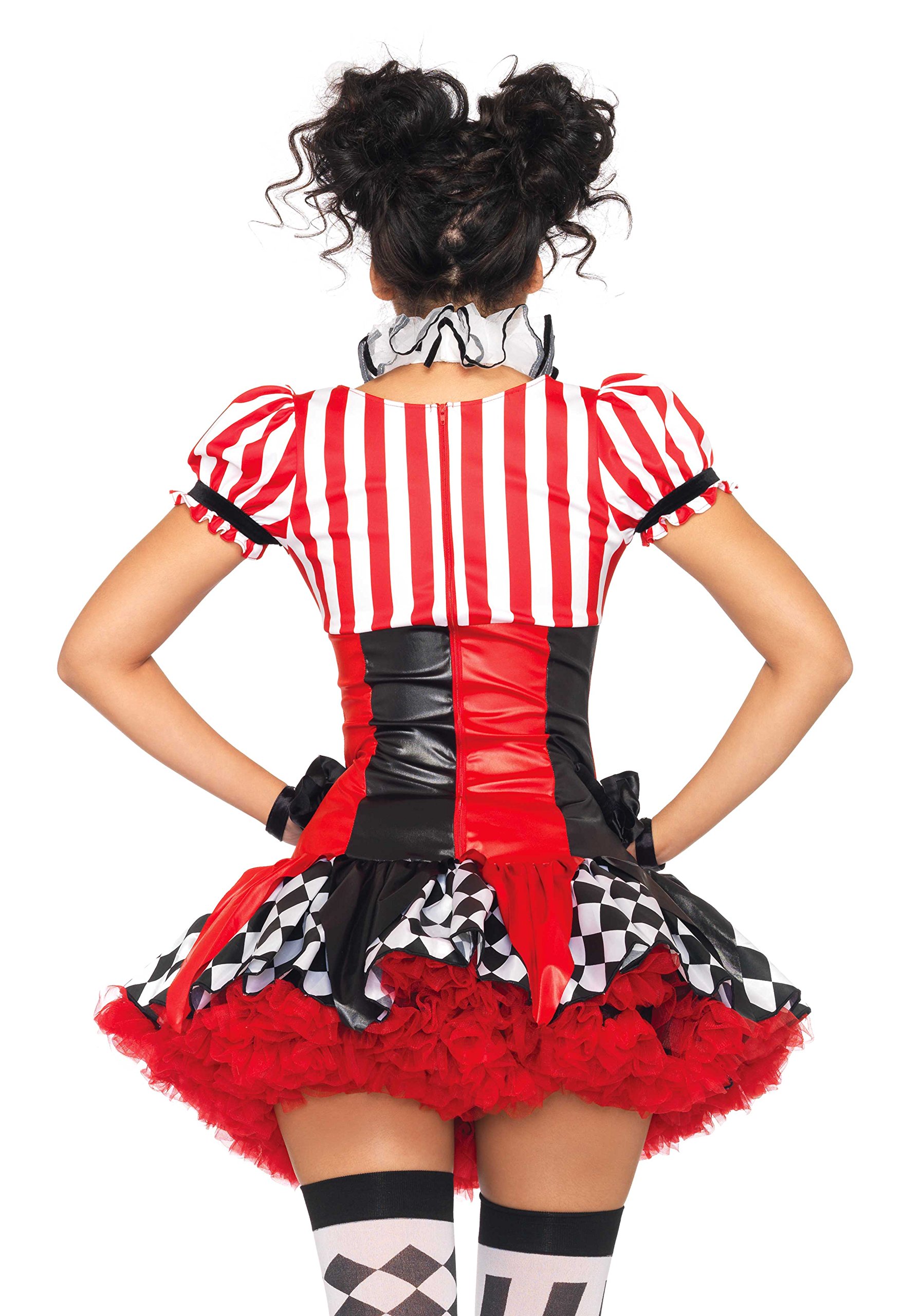 Image secondaire de Costume de Clown Harlequin pour Adultes - Noir et Rouge, Taille L