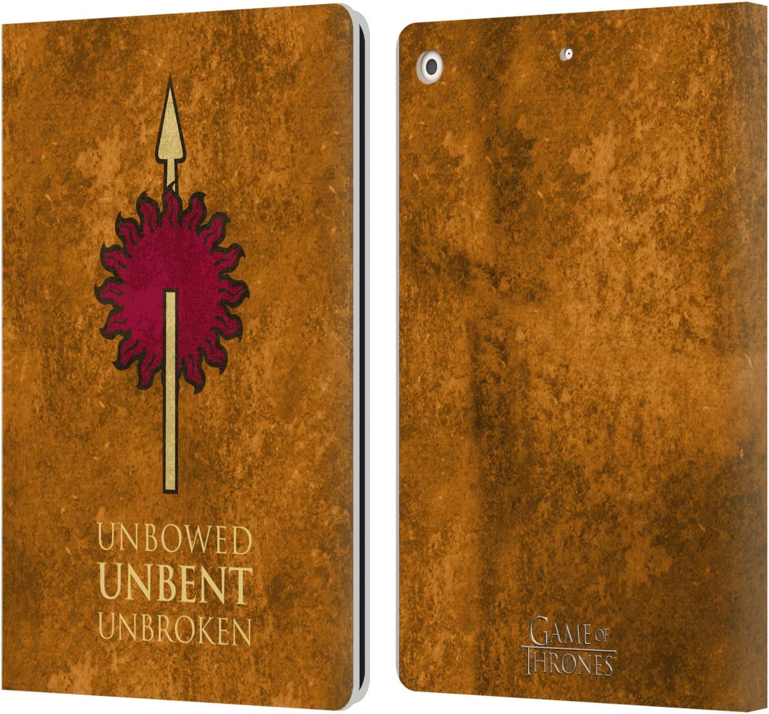 Head Case Designs Officially Licensed HBO Game of Thrones Martell Dark Distressed Look Sigils Leather Wallet Case Compatible with Apple iPad 10.2 2019/2020/2021