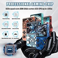 Vista 2 de R36S - Consola de juegos portátil retro de 64 G, consola retro integrada de más de 20000 juegos, emulador 21, pantalla IPS de 3.5 pulgadas, sistema