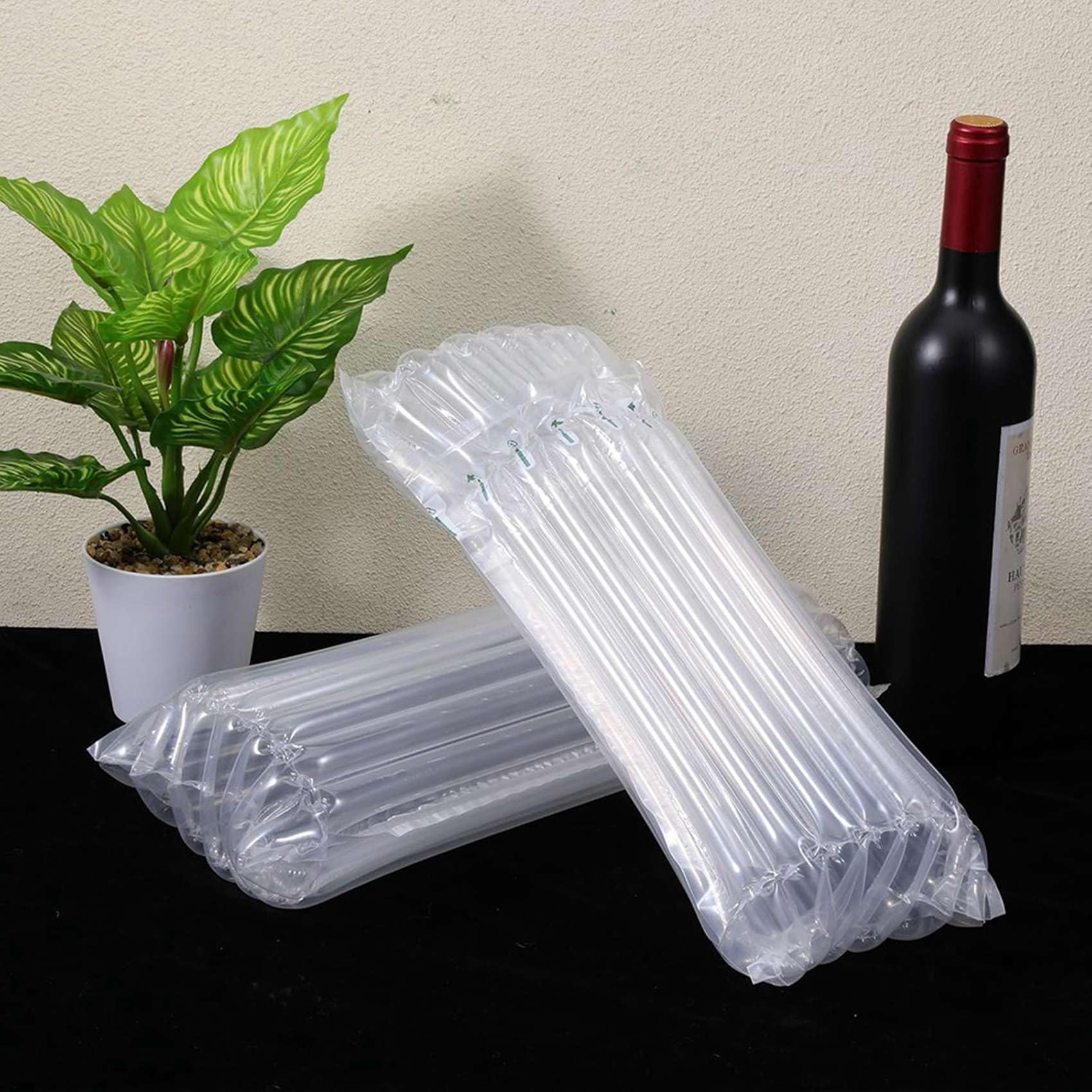 Lot de 200 Housses de Protection Gonflables pour Bouteilles de Vin, Manchons à Coussin d'air Réutilisables pour Un Transport Sécurisé des Bouteilles