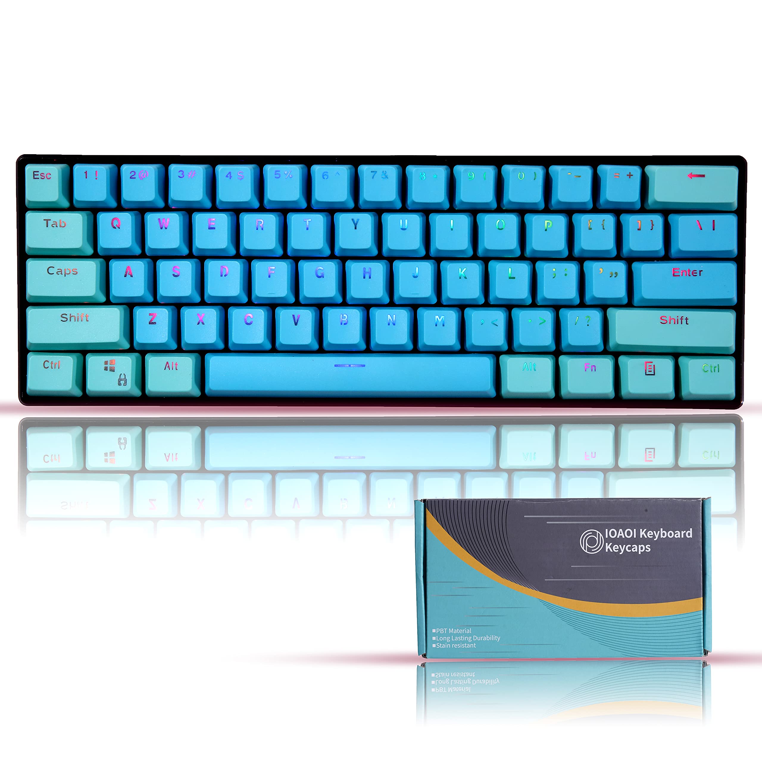 Buy IOAOI PBT Keycaps 60 Percent, 61 Keycaps OEM Profile Keycaps Set