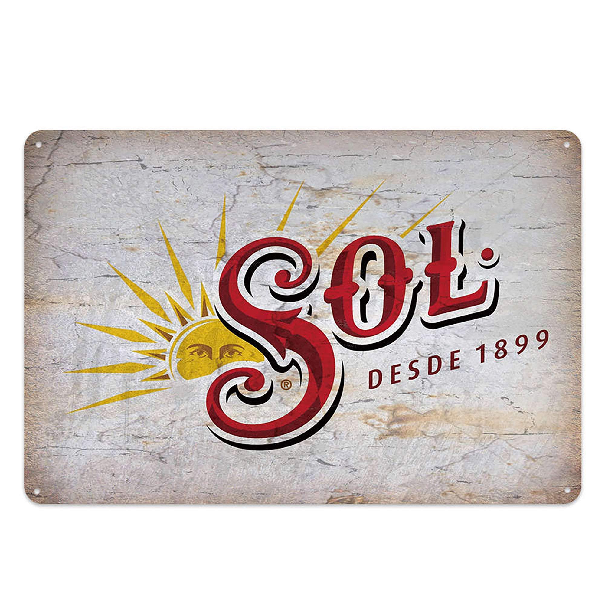 LANOLU Targa vintage con scritta Beer Monkey, divertente cartello in metallo, goffrato, 30 x 20 cm