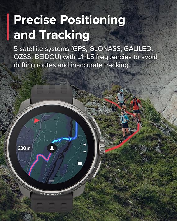 SUUNTO Race Titanium GPS Sports Watch Charcoal, Wing Bone Conduction Headphone Black