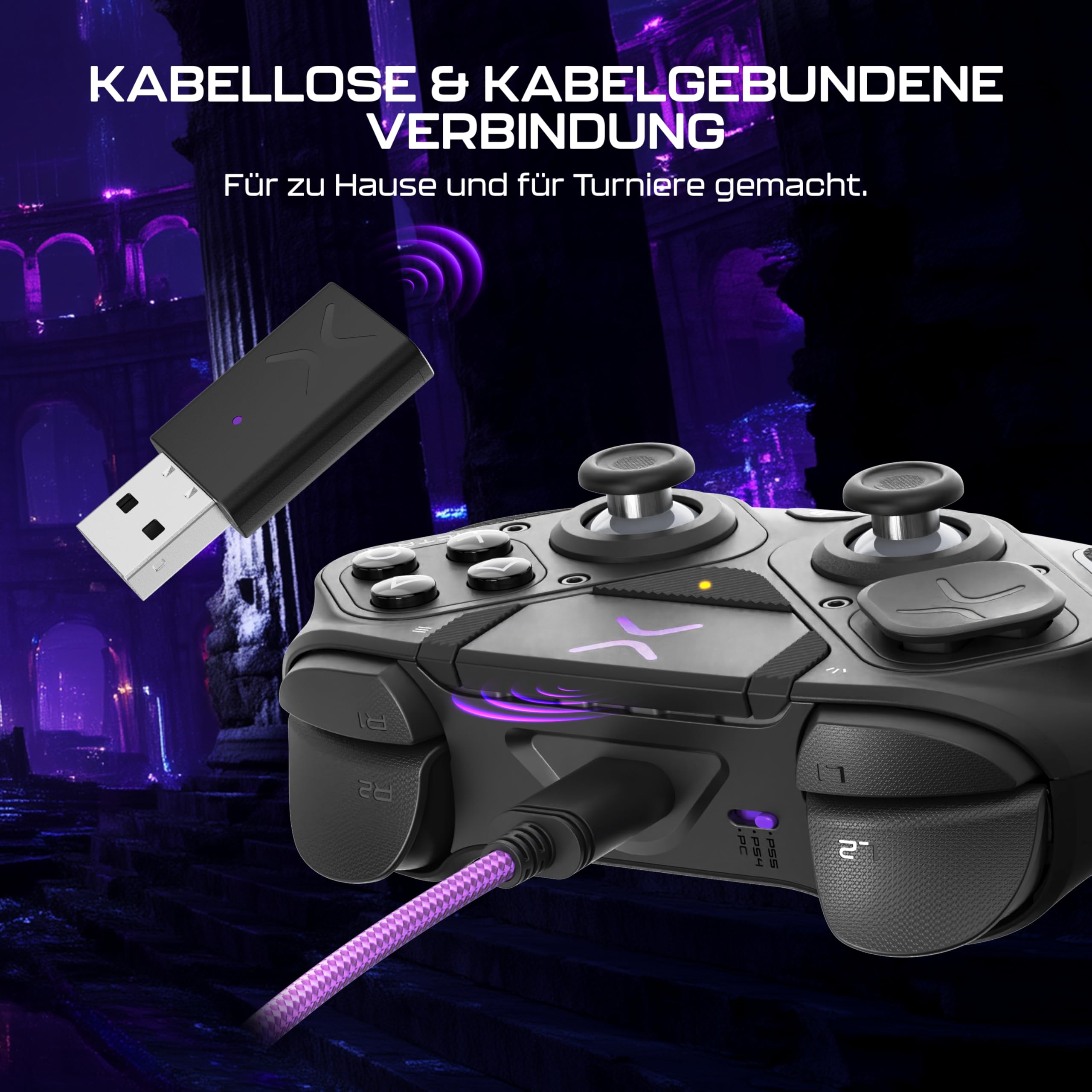 Turtle Beach Victrix Pro BFG Reloaded Wireless Modular PlayStation Controller Schwarz - Offiziell Lizenziertes Produkt