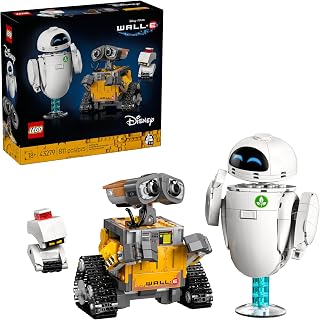 LEGO Disney Pixar WALL-E & EVE Building Set for Adults 18+ (43279) - Poseable Robots, Home Decor Gift for Fans