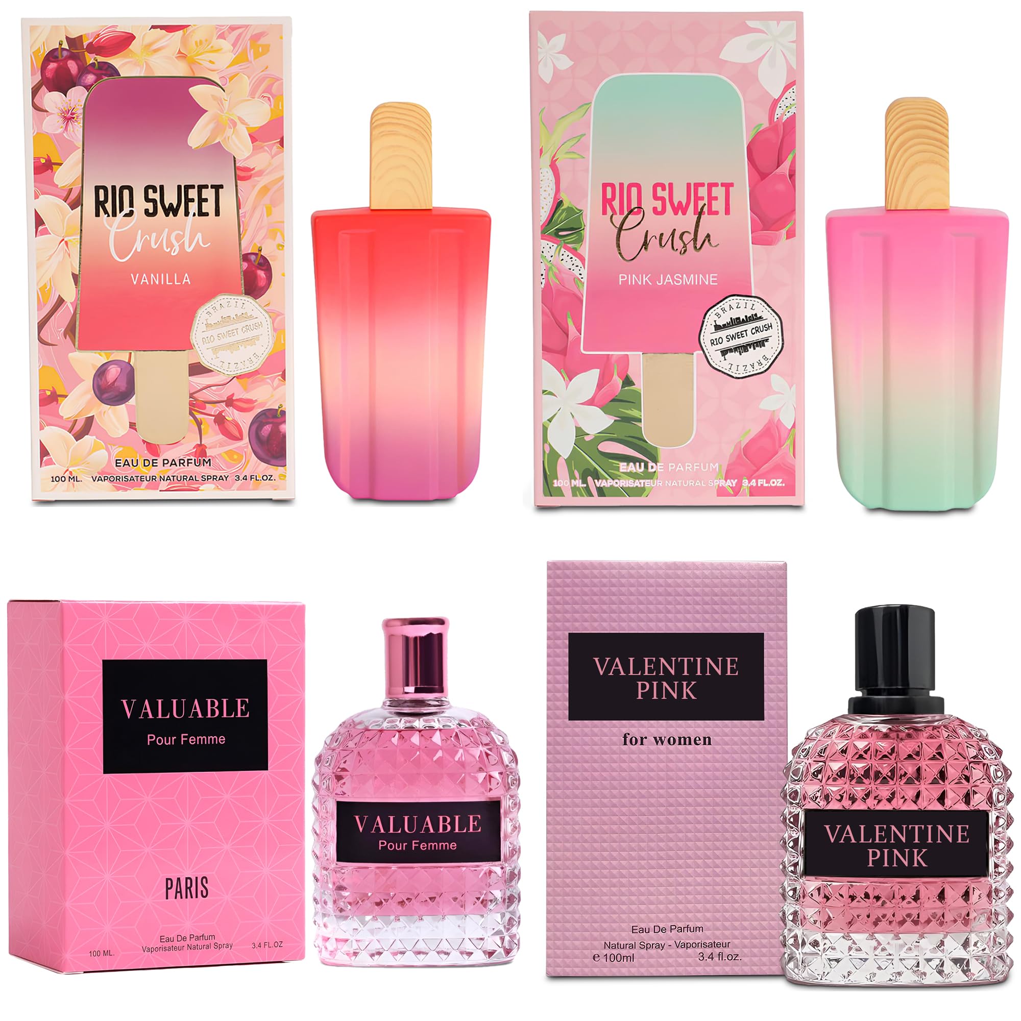 Amazon.com : AFLUXE Women Perfume Set 4 Piece Different Scents(RIO