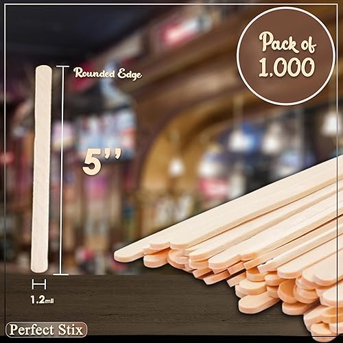 Miniatura 2 de Perfect Stix Agitador de café de madera Stix, 5" de longitud (paquete de 1,000)