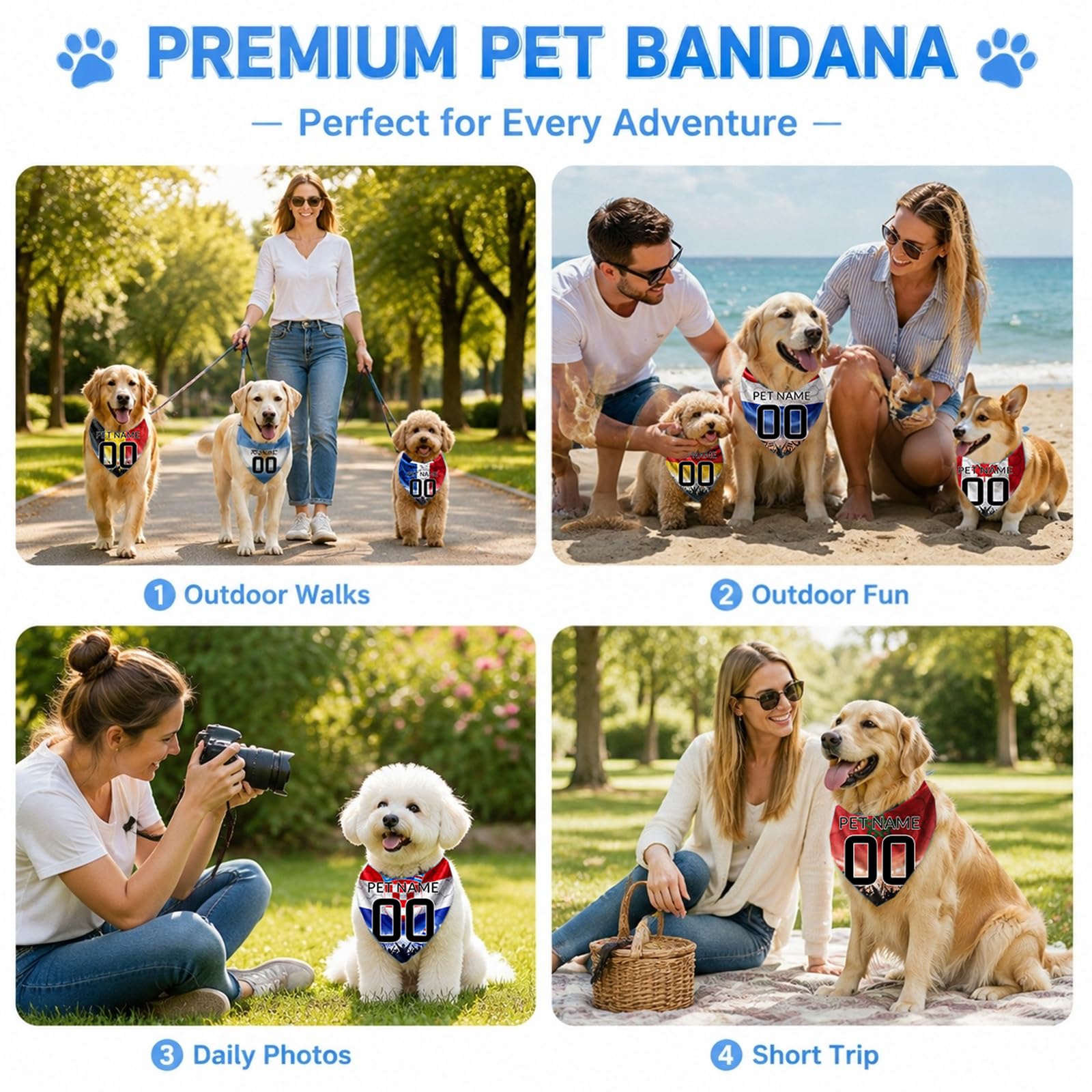 Bandana Personalizzata Per Cani Mondiali 2026, Bandana Calcio Con Nome E Numero, 18 Modelli Bandiere, Brasile