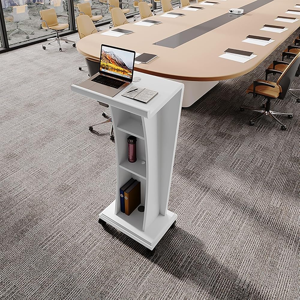 DUANHOZ Presentation Lectern,Podium Stand Portable Podium Stand Reception Desk Pulpits For Churches, Mobile Lectern Podium, Church Pulpit For Office Event Reception School Confer
