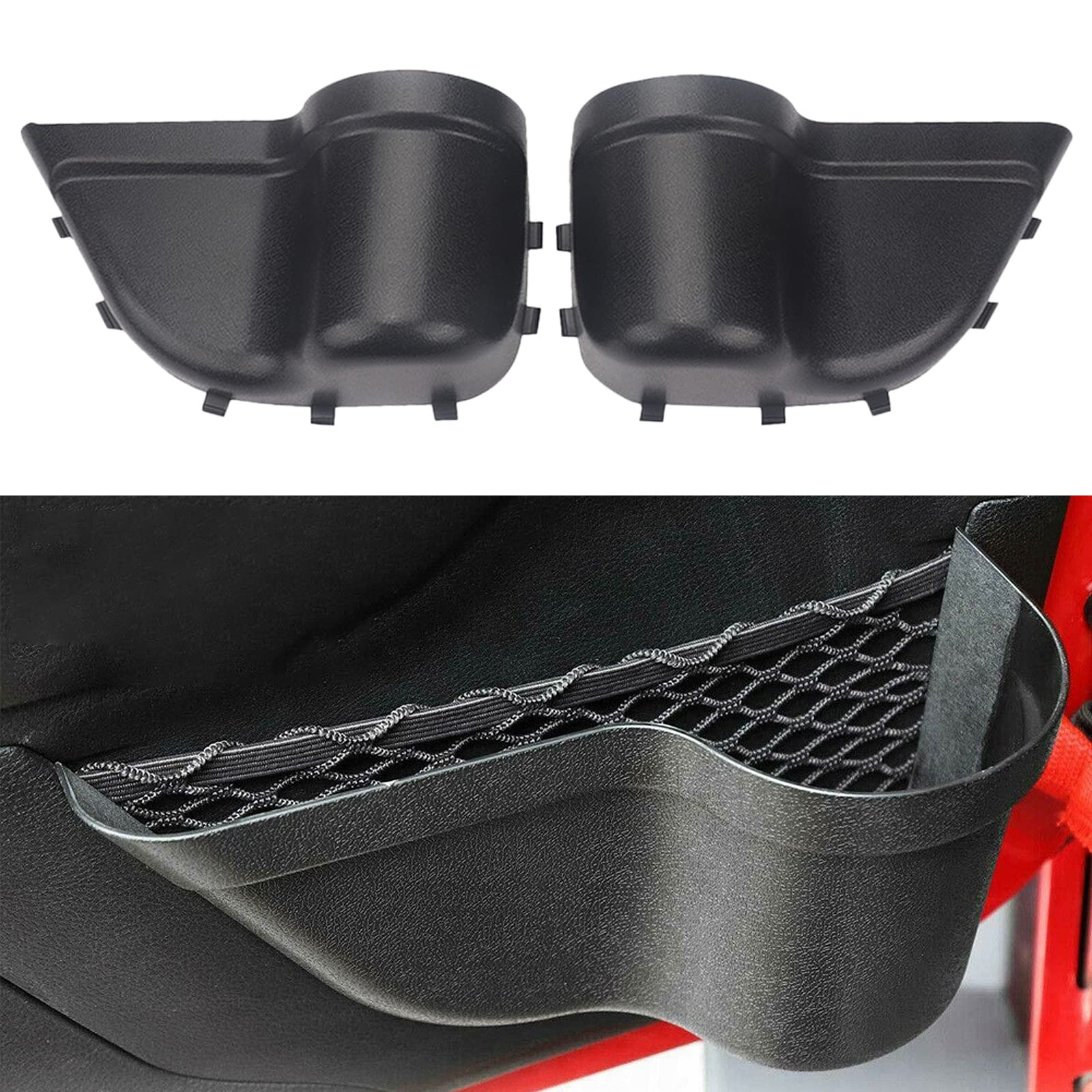 4 Pcs Front & Rear Door Side Insert Storage Box Door Organizer Pockets For Jeep Wrangler Jk Jku 2011 2018  1 - View #12