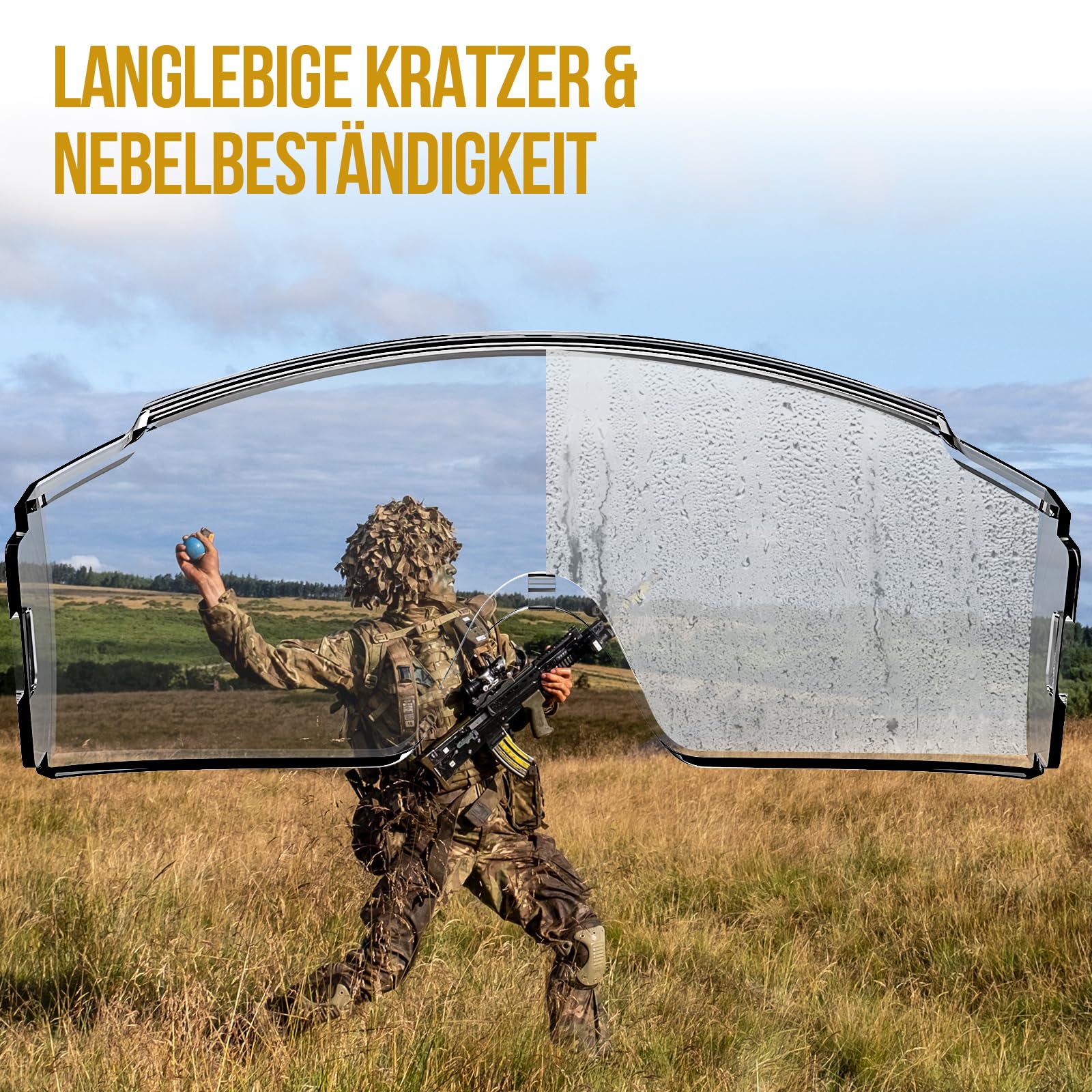 OneTigris Schutzbrille, taktische schutzbrille staubdicht, sicherheitsbrille mit CE EN166 und ANSI Z87.1, Ultravision Vollsichtbrille Für Brillenträger, Baustelle, Labor, Werkstatt und Fahrrad-Fahren