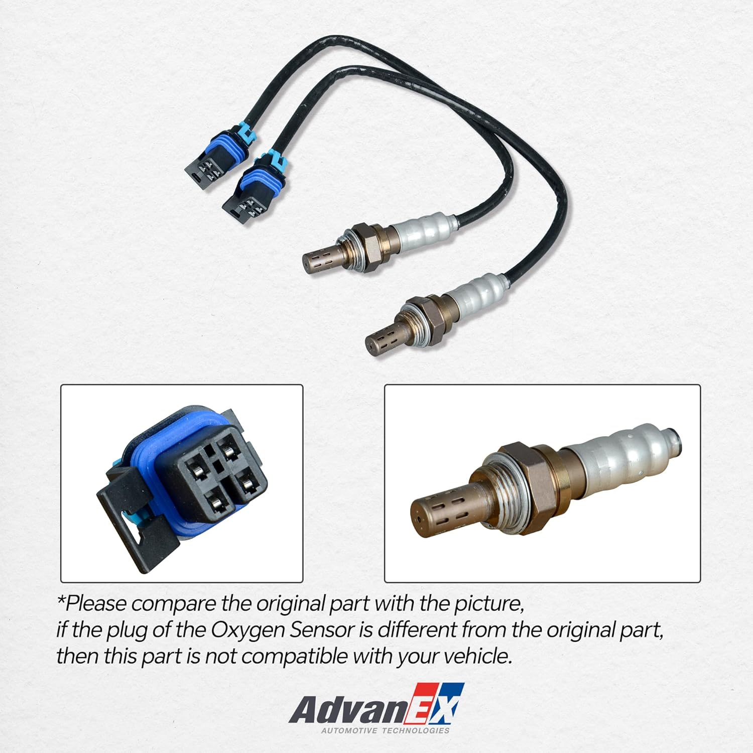 234-4337 Oxygen O2 Sensor Upstream or Downstream Compatible with Buick Cadillac Chevrolet GMC Hammer Isuzu Oldsmobile Pontiac Saab Saturn Replaces 12578459 234-4087 2PCS